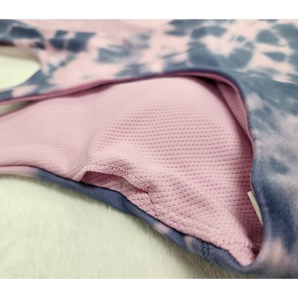 Athleta Girl Printed Long Distance Bra Top XL (14) Tie Dye - Picture 7 of 7